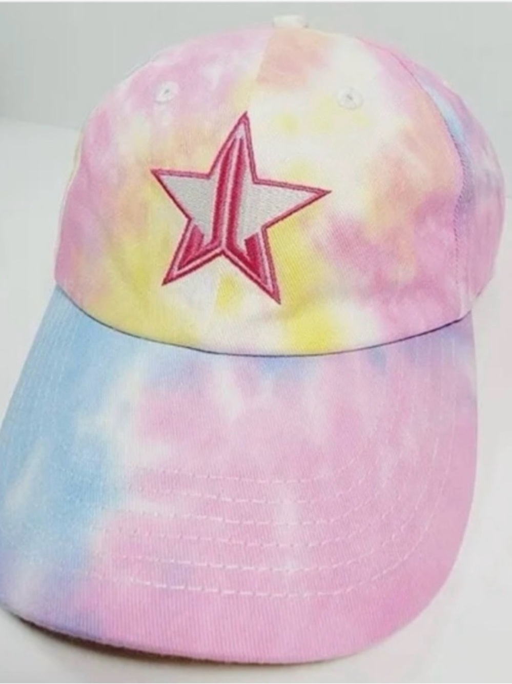 Jeffree Star Tie-Dye Star Baseball Cap - Pink, Blue & Yellow